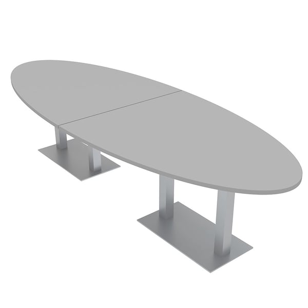 45 in W, 120 in L, 29 in H, Engineered Wood Top, Grey
